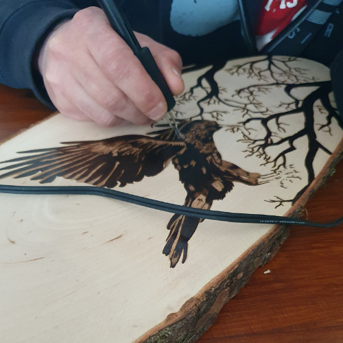 pyrografie en tekenen